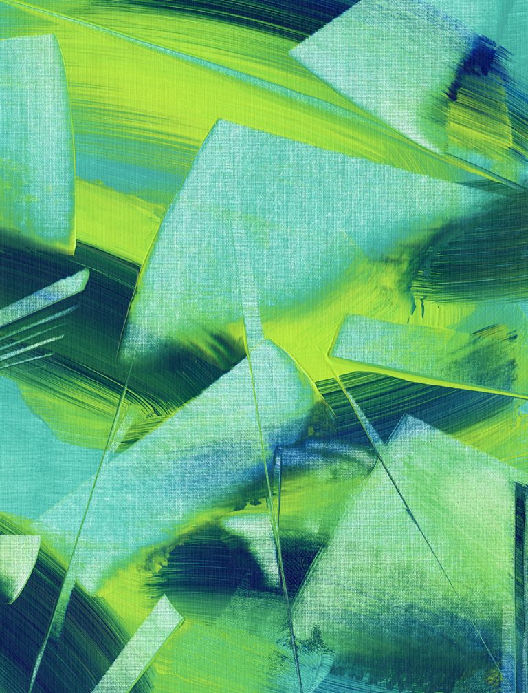 "Geste végétal" - Peinture acrylique de l'Artiste Peintre Yannick Le Quilleuc.