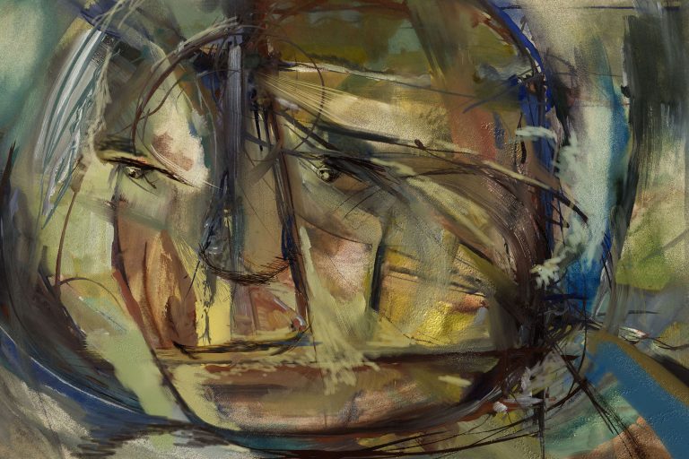 Le Quilleuc Artiste Peintre – tableau abstrait : “L’homme sauvage” Le Quilleuc Artiste Peintre - tableau abstrait : “L’homme sauvage”