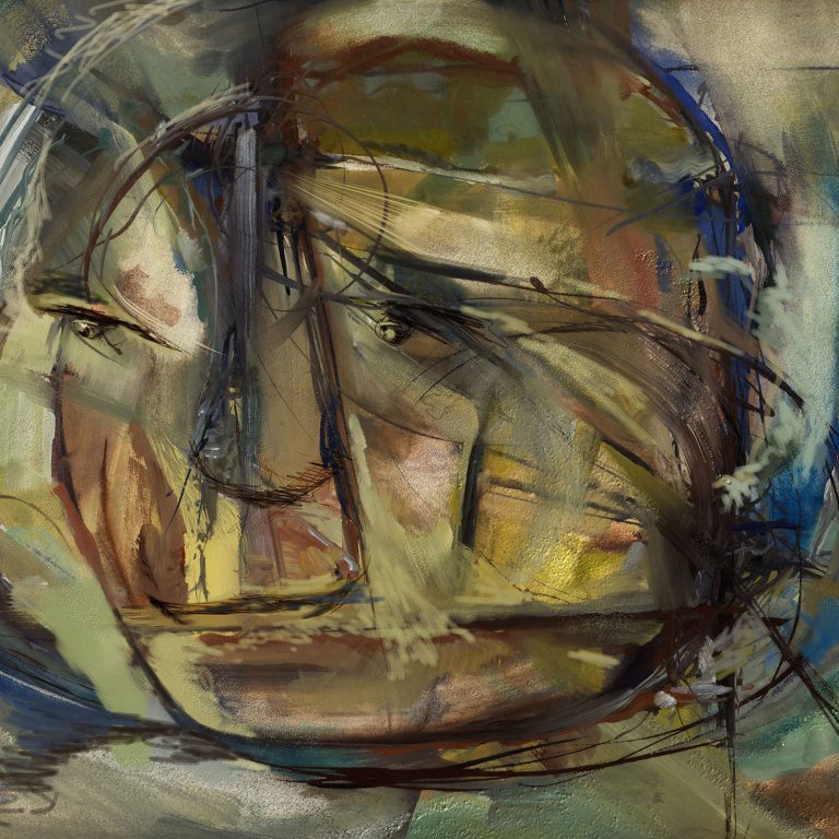 Le Quilleuc Artiste Peintre - tableau abstrait : “L’homme sauvage”