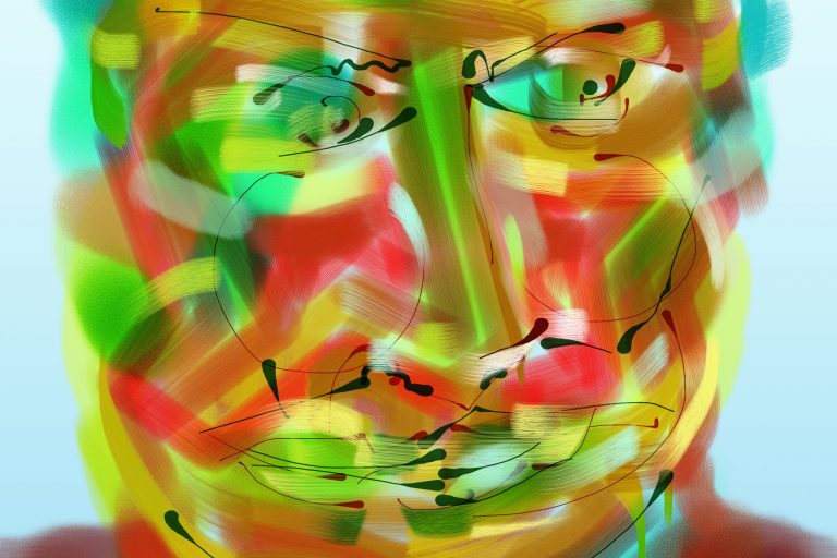 portrait-furtif-2200 Le Quilleuc Artiste Peintre - Portrait : "Portrait furtif"