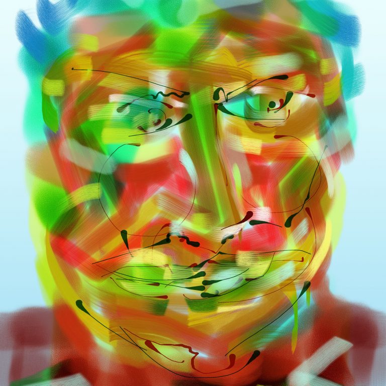 Le Quilleuc Artiste Peintre - Portrait : "Portrait furtif"