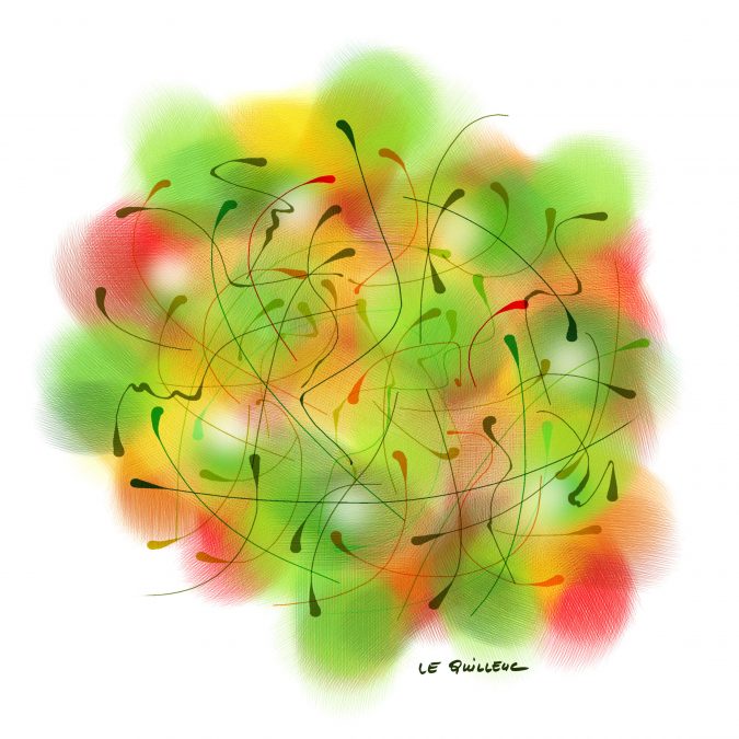 Le Quilleuc Artiste Peintre - tableau abstrait : "Solstice"