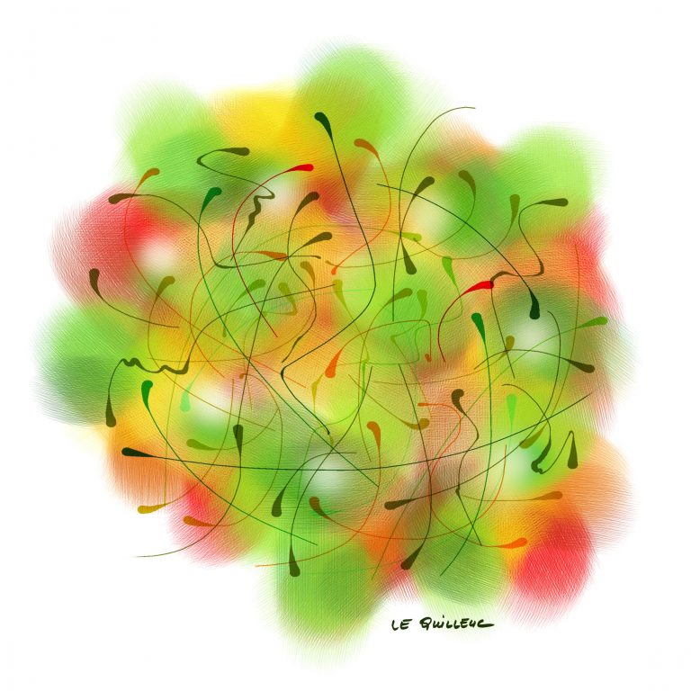 Le Quilleuc Artiste Peintre - tableau abstrait : "Solstice"
