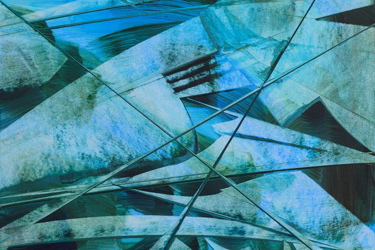 Barouf-aux-Minquiers-2000 Tableau abstrait de l‘Artiste Peintre Yannick Le Quilleuc : “Barouf aux Minquiers”