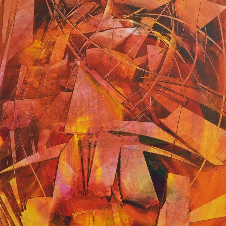 Peintre abstrait Le Quilleuc - “le moment du mouvement” Tableau acrylique de l'Artiste.