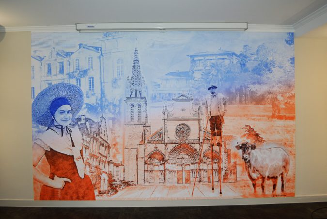 Yannick Le Quilleuc - Artiste Peintre - Fresque murale au Domaine de Fompeyre à Bazas